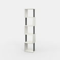 thumbnail image 6 of Ada Home Decor 5 Shelf Bookcase Multiple Tier Open Corner Shelf Modern Book Shelves, Ancient White, 6 of 7