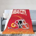 thumbnail image 6 of Kansas City Flannel Throw Blanket Gifts for Men Women Youth Fans Decorative Football Style Travel Blanket for Decor Sofa Bed, 50" x 60, 6 of 6
