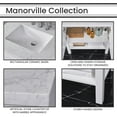 thumbnail image 5 of Hanover Manorville 31'' Vanity Cabinet with Sink Combo for Bathroom, Powder Room | Pre-Assembled Cabinet | Artificial Stone Marble Countertop, White Cabinet | HANVN0101-31-1WH, 5 of 12