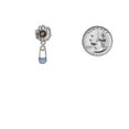 thumbnail image 3 of Delight Jewelry Silver-tone Blue Safety Pin - Two-tone Daisy Flower Post Earrings, 3 of 4