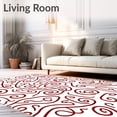 thumbnail image 2 of ODIKA 8'x10' Machine Washable Non-Slip Area Rug, Swirling Vortex Shag with Spiral Design High Traffic Rug, Red, 598014, 2 of 7
