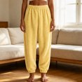 thumbnail image 5 of Timegard Winter Fuzzy Pajamas Pants for Women High Waist Elastic Bottom Sleepwear Casual Warm Comfy Trousers, 5 of 8