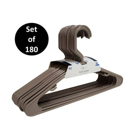 taupe hangers tubular mainstays plastic