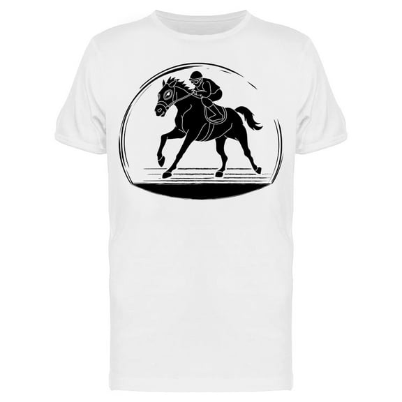 Horse With Jockey Tee Men's -Image by Shutterstock