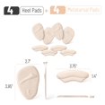 thumbnail image 2 of Almohadillas metatarsales DR JK, 8 piezas, color beige, cojines para pies de mujer, 2 of 6