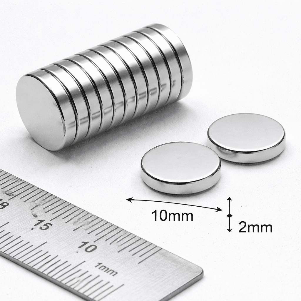100pc 10mm x 2mm Disc Neodymium Magnets