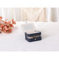 thumbnail image 6 of Unique Bargains 2 Layer Jewelry Box with Mirror PU Leather Jewelry Organizer Case Blue, 6 of 8