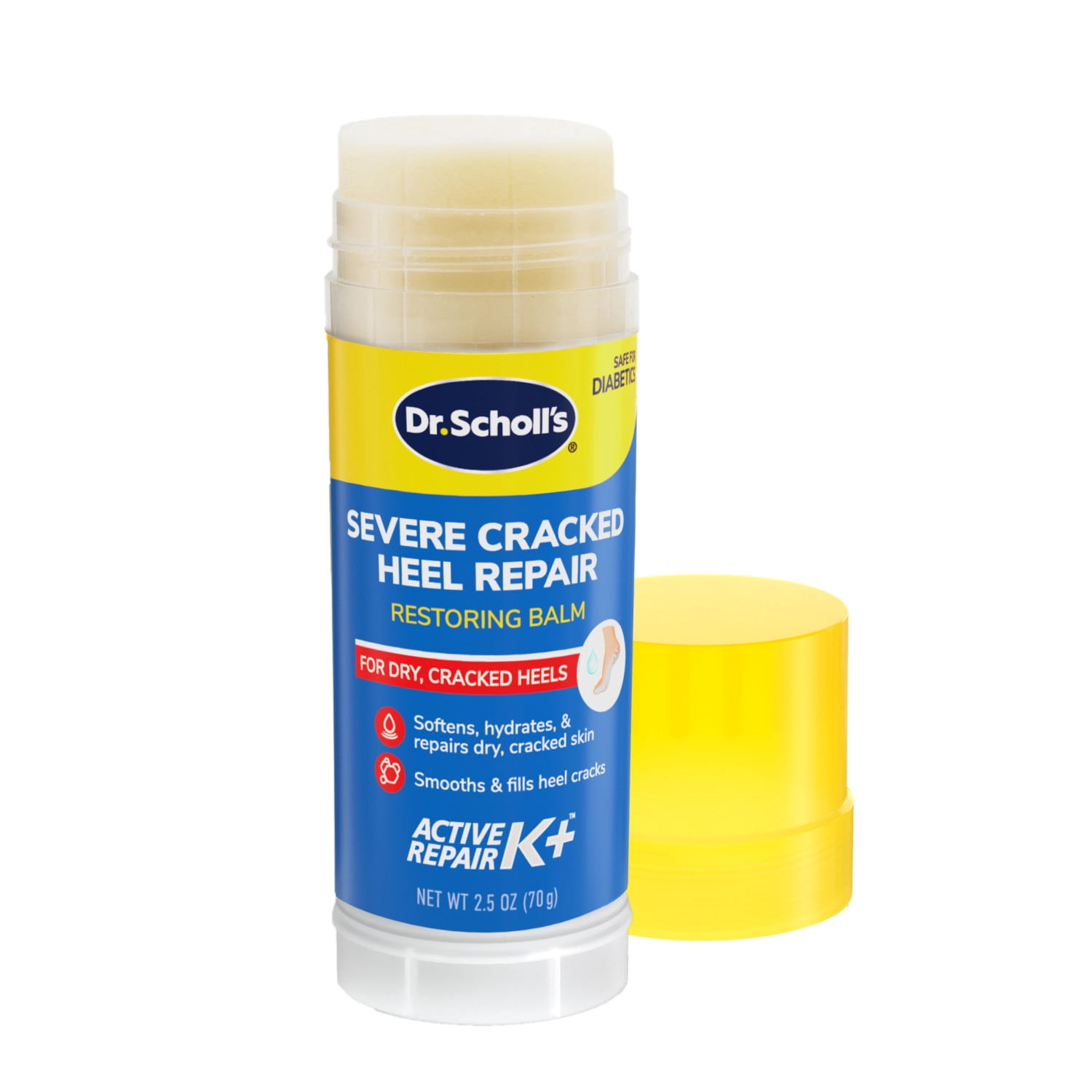 (3 pack) Dr. Scholl's Cracked Heel Repair Balm (2.5oz) 25% Urea. Heals and Moisturizes feet