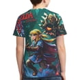 thumbnail image 2 of Game The Legend of Zelda Teen T-Shirt Crewneck Short Sleeve Double-Sided Print Summer Tee Shirts Top For Youth Boys Girls Children Small, 2 of 7