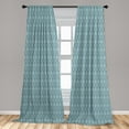 thumbnail image 5 of Ambesonne Turquoise Curtains, Moroccan Interior, Pair of 28"x63", Slate Blue and Pale Blue, 5 of 5