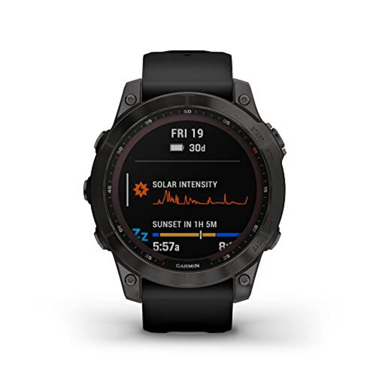 Garmin Fenix 7 Sapphire Solar Titane et bracelet en cuir QuickFit pas cher