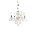 thumbnail image 3 of Elegant Lighting Rococo 15" 4 Light Royal Crystal Chandelier in White, 3 of 6