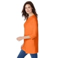 thumbnail image 3 of Woman Within Plus Size Perfect Three-Quarter Sleeve Crewneck Tunic, 3 of 6