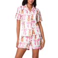 thumbnail image 1 of Pijama Yiulangde para mujer, conejito de pascua, mezcla de algodón, 2 piezas, 1 of 3