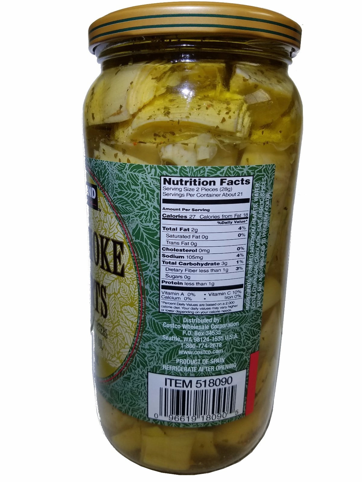 Kirkland Signature Artichoke Hearts, 33 Ounce (2 Count)
