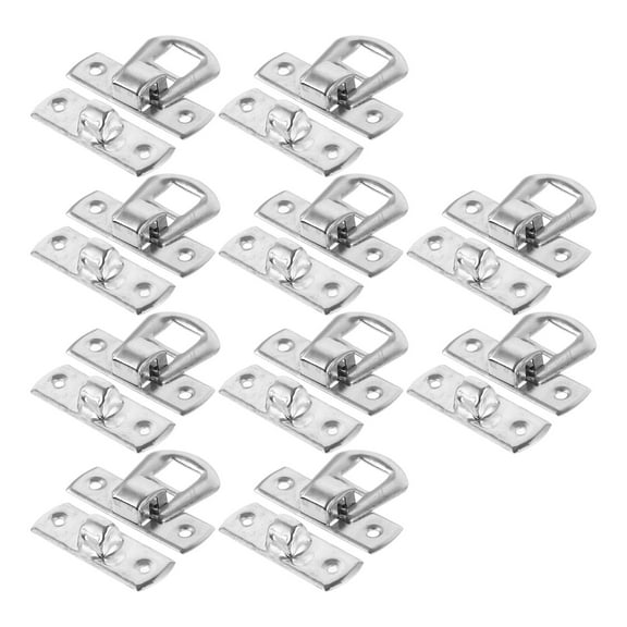 ROSENICE Mini Metal Hasp Latch for Wood Boxes Jewelry Box Locking 10Pcs Set