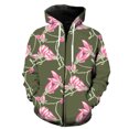 thumbnail image 1 of Sudadera con capucha y cremallera para hombre, diseño de flores de magnolia, informal, unisex, divertida, con estampado 3D, gran oferta de 2024, para adolescentes, primavera, genial., 1 of 6