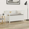 thumbnail image 1 of vidaXL Bench White 107x45x75.5 cm Solid Wood Fir, 1 of 5