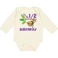 thumbnail image 3 of Inktastic Half Birthday 6 Months Baby Monkey Boys or Girls Long Sleeve Baby Bodysuit, 3 of 5