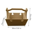 thumbnail image 3 of Qiangzon 2-In-1 Folding Basket Table Portable Wine Snack Picnic Set Collapsible Wooden Outdoor Camping Garden Beach Travel Compact Storage 1X Folding Table, 3 of 8