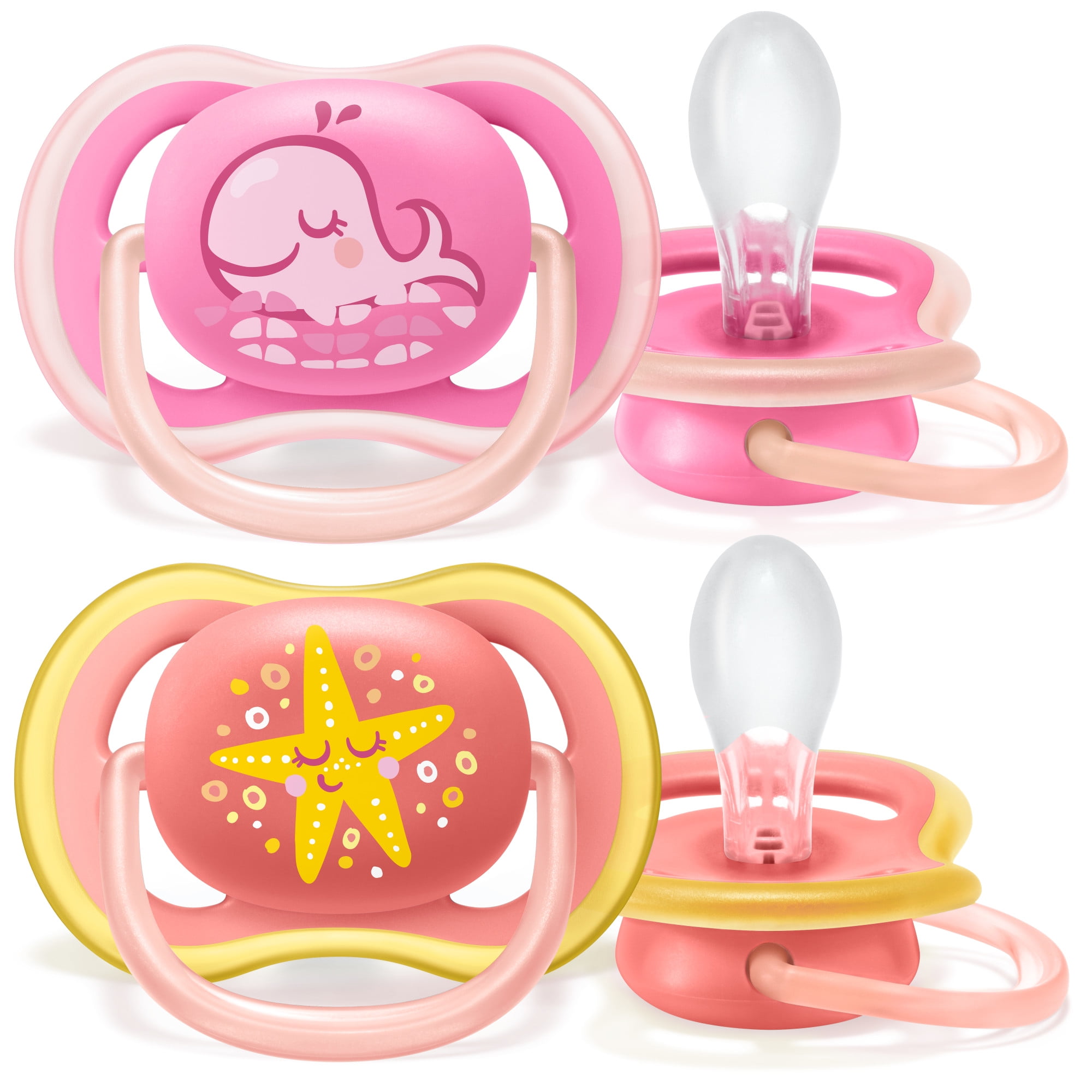 Sucettes Ultra Air - Fruit Girl 0-6 m - 2pcs de Philips AVENT