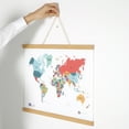 thumbnail image 4 of M&T Displays Wood Magnetic Poster Holder 36 inch Natural Wood Hanger Frame for Hanging Picture Wall Artwork Canvas Painting Photo World Map Beech Wood, 4 of 8
