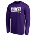 thumbnail image 2 of Men's Purple Baltimore Ravens Iconic Collection On Side Stripe Long Sleeve T-Shirt, 2 of 3