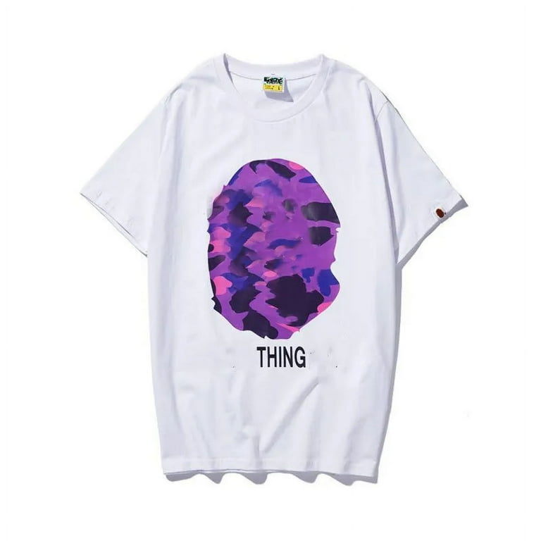 Men Bape T Shirt Womens Camo Bape Shirt Graphic Hip Hop Print Unisex Design Crew Neck Short Sleeves Casual Teenager Youth Tees Ideal for Men s Women s T shirts Walmart