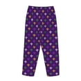 thumbnail image 5 of Goofa Purple Mardi Gras Printed Soft Pajama Pants for Women, Wide Leg Comfy Casual Lounge Yoga Pants-Medium, 5 of 9