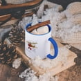 thumbnail image 5 of 3dRose, A cute little pilot flying a vintage biplane aircraft., 15oz Two-Tone Blue Mug, 5 of 7