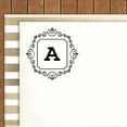 thumbnail image 2 of Printtoo Square Swirl Border A Alphabet Monogram Initial Self Inking R-40 Rubber Stamp Office Stationary, 2 of 6