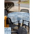 thumbnail image 5 of Outdoor Tablecloth with Umbrella Hole for Patio/Picnic/Party/Camping, Blue Coastal Waterproof Table Cloth Square Cover Washable, Nautical Starfish Coral Jellyfish Shell Sea (54"x 54"), 5 of 8