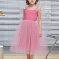 thumbnail image 2 of Robe Fille Enfants Tout-Petits Robe Princesse en Maille d'Été Sans Manches Plage Fête Décontractée Robe Tout-Petit Rose Vif 3 Ans-4 Ans, 2 of 7