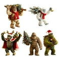 thumbnail image 6 of Fwttom Sasquatch Christmas Tree Ornaments - 2D Flat Funny Myth Wildlife Wonders Collection, Hanging Vacation Holiday Party Christmas Decorations Indoor, 6 of 8