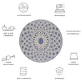 thumbnail image 5 of SAFAVIEH Courtyard Thane Nautical Indoor/Outdoor Area Rug, 6'7" x 6'7" Round, Blue/Beige, 5 of 9