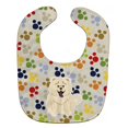 thumbnail image 1 of Pawprints Chow Chow White Baby Bib, 1 of 1