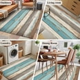 thumbnail image 5 of American Pastoral 4x6 Area Rugs for Living Room, Vintage Green Wood Grain Worn Non Slip Floor Mat Washable Low-Profile Indoor Carpet for Bedroom, Dining Room, Bathroom, 5 of 9