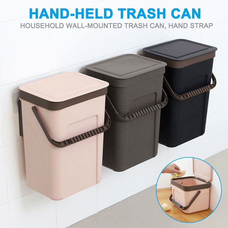 Wall Mounted Trash Can Kitchen Bathroom Recycle Compost Bin