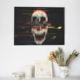 thumbnail image 6 of Balery Glitch Screaming Skull Pattern Canvas Decorative Picture – 30x40in Premium Wall Art, Modern Canvas Print for Home Decor（Horizontal）, 6 of 6