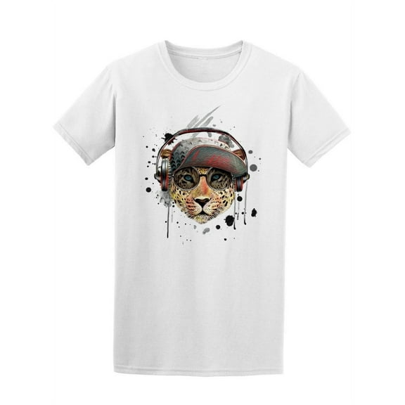 Watercolor Leopard With Hat Tee Men's -Image by Shutterstock