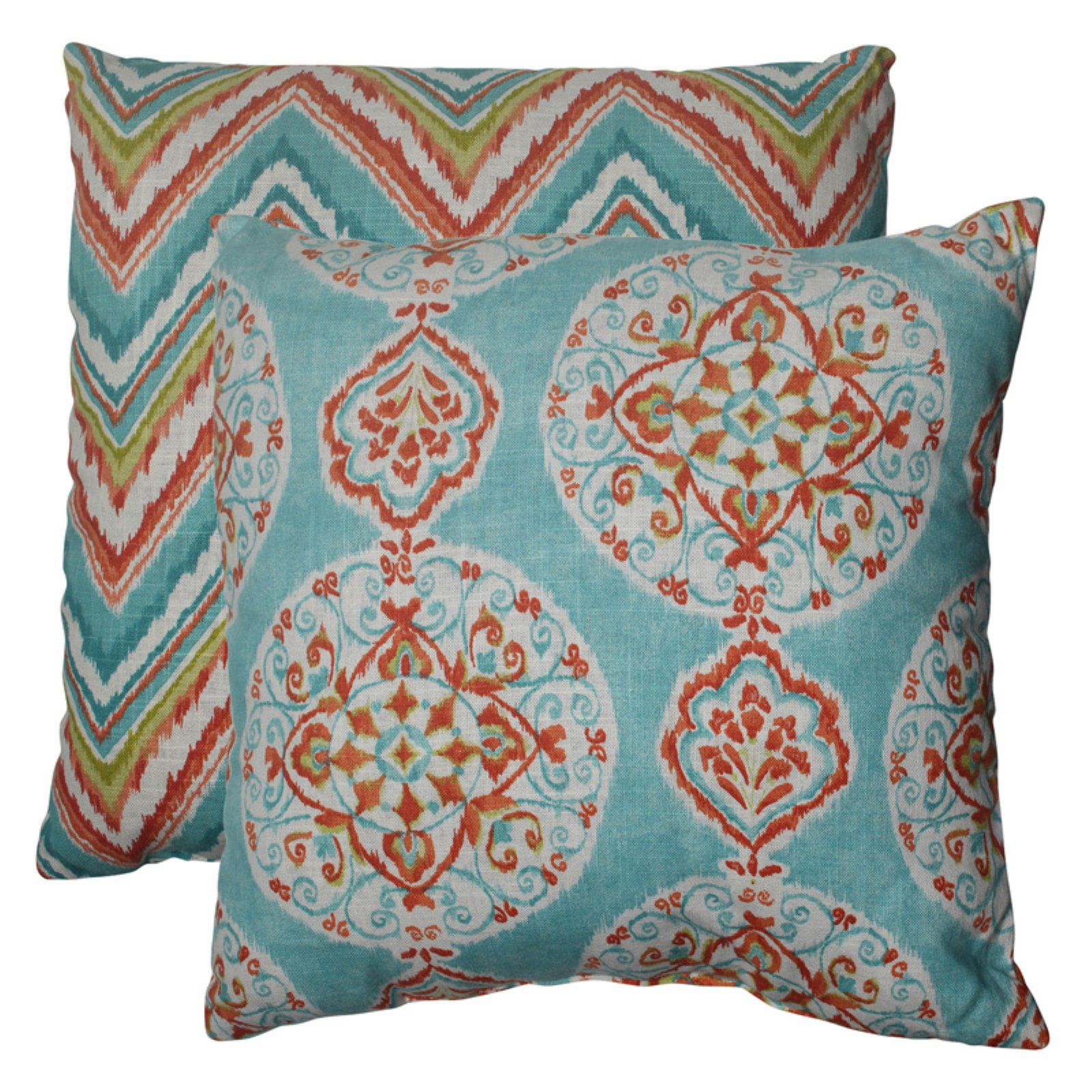 Pillow Perfect Mirage & Chevron Throw Pillows Set of 2