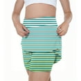 thumbnail image 3 of Girls Striped Print Sport Skorts with Pockets Tummy Control High Waist Athletic Skort Casual Tennis Skirt Shorts, 3 of 6