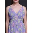 thumbnail image 4 of Bimba Floral Ladies Printed Resort Maxi DrawstringÂ&nbsp;DressÂ&nbsp;Spaghetti Strap Beach Wear-Medium, 4 of 4