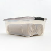 IRIS 13 Qt. Plastic Storage Bins with Lids, Stackable Storage Containers, Totes, 8 Pack