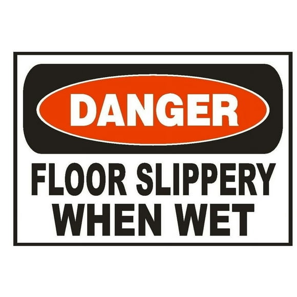 Danger Floor Slippery When Wet metal aluminium Sign Safety metal aluminium Sign Sign Size: 8 x 12 inch