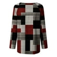 thumbnail image 5 of AOOCHASLIY Tops Clothes Womens Fashion Casual Socket Geometry Printed Long Sleeve Round-Neck Tops, 5 of 5