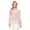 Blush, variant on Women's Semi Sheer Open Back Batwing Sleeve Loose Knit Top Taupe-M-BD