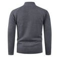 thumbnail image 6 of Mens Cardigan Sweater Button Up Stand Collar Casual Long Sleeve Knitted Solid Sweaters Fall Clothes Tops (M, Dark Gray), 6 of 6