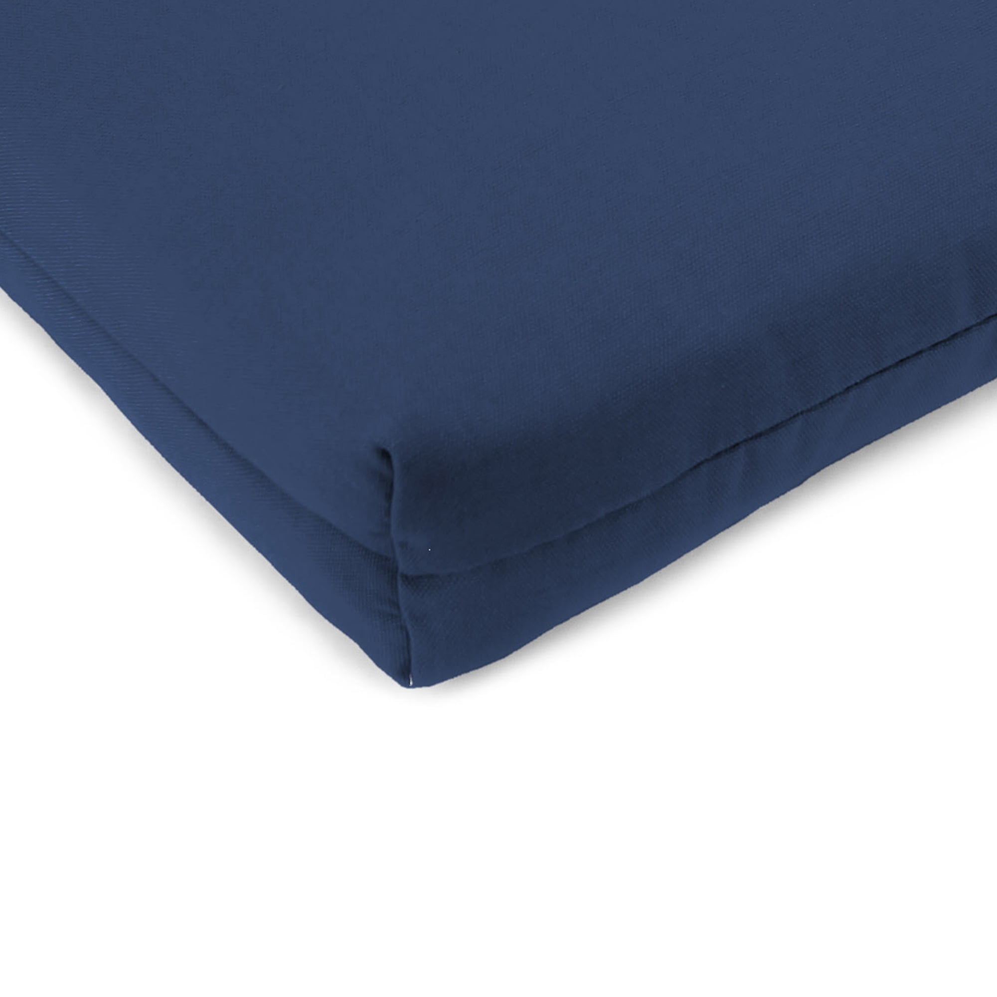 Jordan Manufacturing Sunbrella 17" x 19" Canvas Navy Solid Rectangular Outdoor Chair Pad Seat Cushion with Ties (2 Pack)