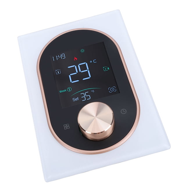 Smart Color Thermostat Touchscreen Control for Home Office Hotels, Remote Programming APP, Energy Saving Modes, LCD Display with Open Window Detection Function